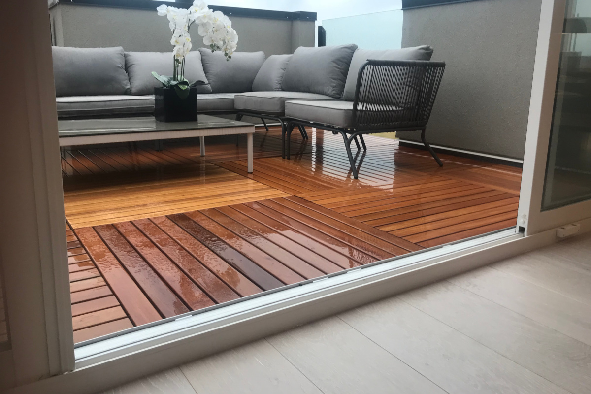 Tropical Hardwood Deck + Balcony Tiles | Yellow Balau